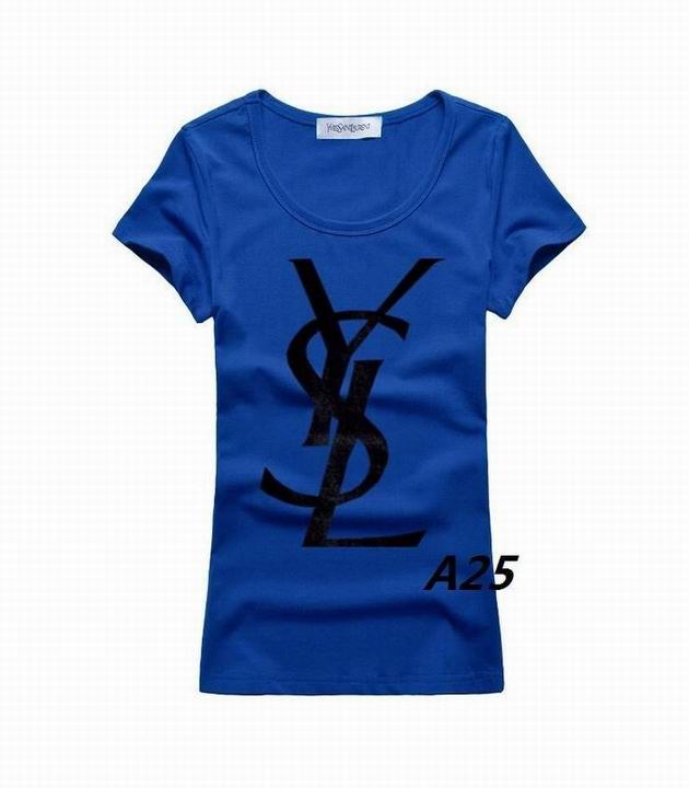 YSL short round collar T woman S-XL-169